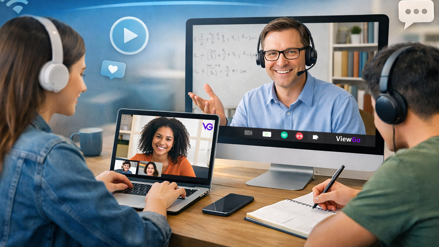 Estudante estudando online